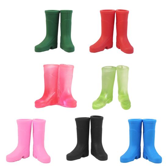 1 пара резиновых сапог, модель кукольного домика, миниатюрные резиновые длинные сапоги от дождя, кукольная обувь для украшения кукольного домика