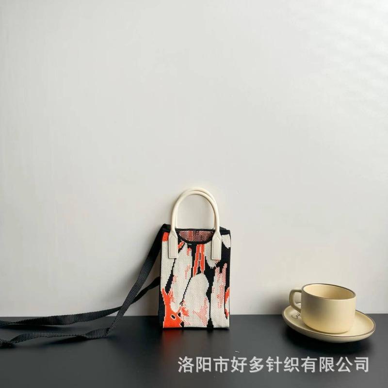 Премиальный сенсорный ns сумка для мобильного телефона новая мультяшная вязаная сумка дофаминовая ниша универсальная сумка-мессенджер через плечо сумочка