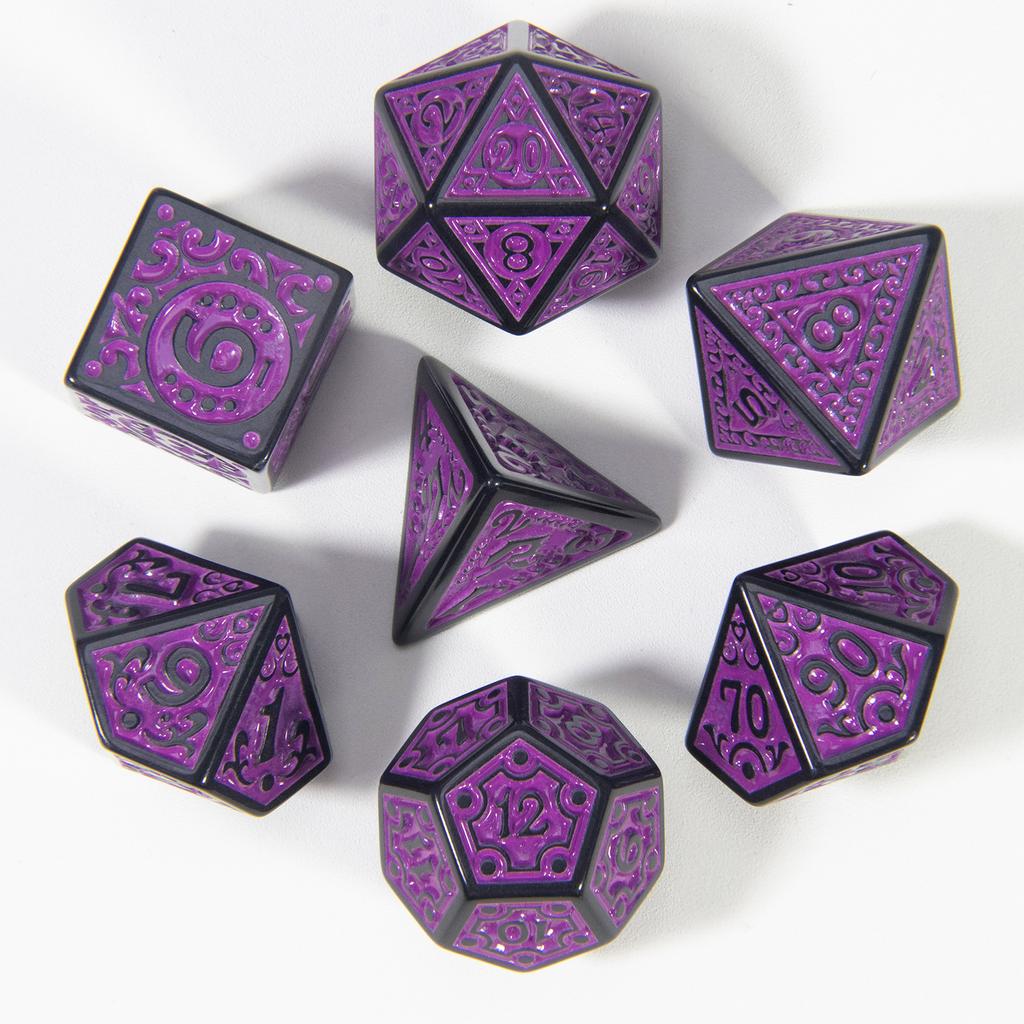 DND Dice Набор многосторонних игральных костей 7 шт. Текстуры Узоры игральных костей для DNDGame RPG Настольные игры Аксессуары Хобби Праздничный подарок