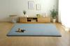 IKEHIKO SARARI Rug, Square, Approximately 2 Tatami Mats, Blue, Approx. 185 X 185cm, Simple, Volume, All-Season, Soundproof, Pile, #4978429