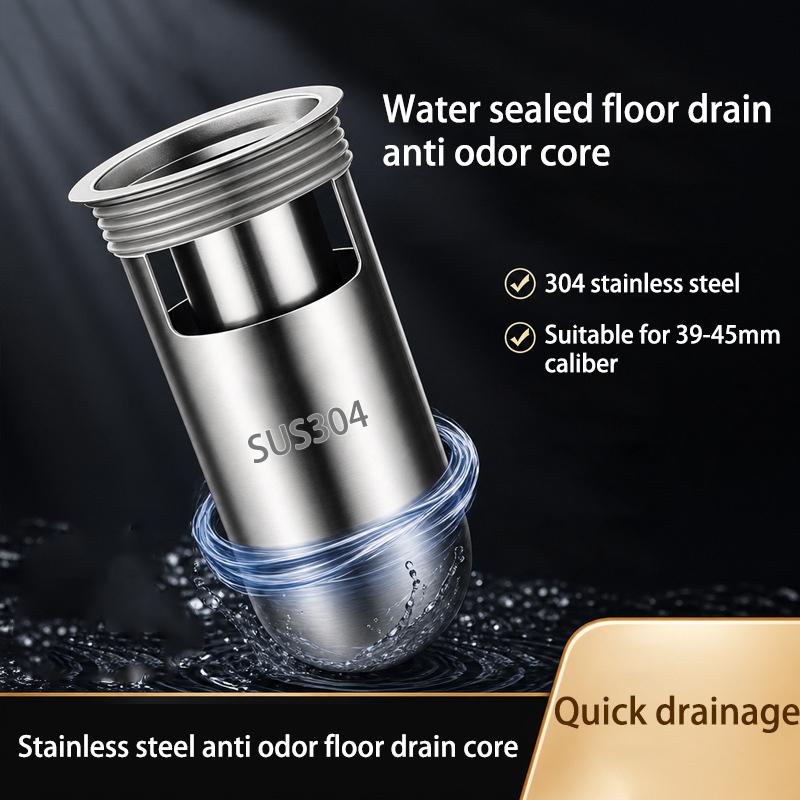 U-shaped Floor Drain Core Odor-proof 304 Stainless Steel Insect-proof Bathroom Balcony Insect-proof Floor Drain