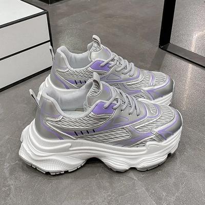 Женские модные кроссовки для тенниса на толстой подошве, спортивные кроссовки для женщин, весна-осень, сетчатые дышащие повседневные кроссовки, вулканизированная обувь