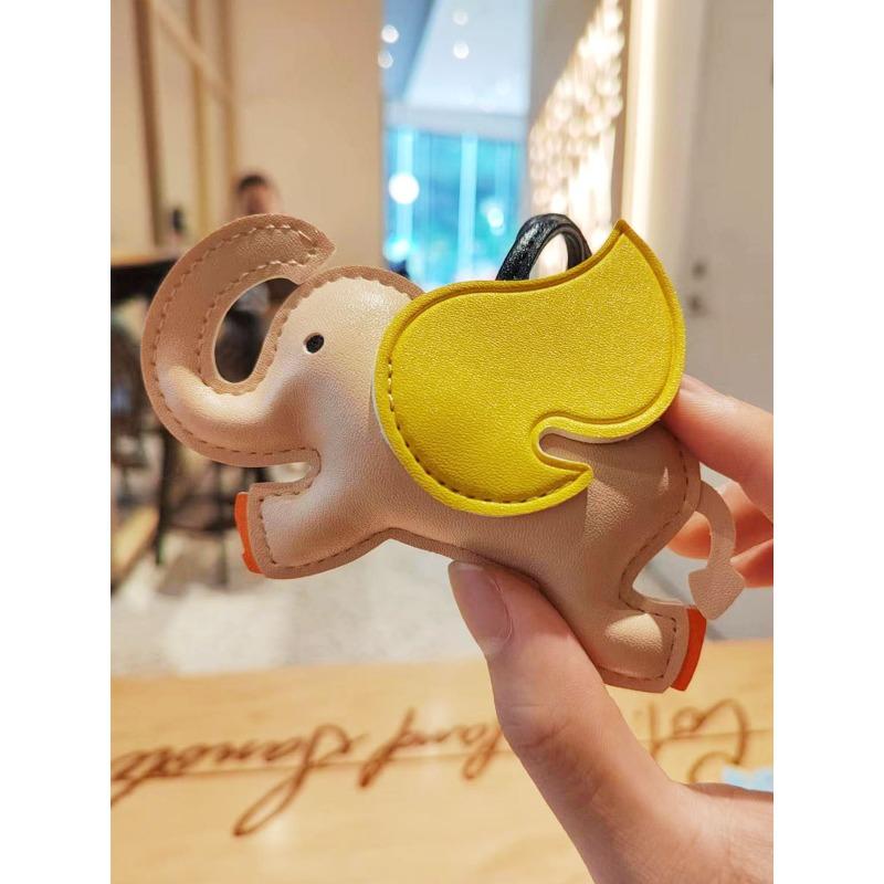 Новая подвеска ручной работы из кожи Dumbo Bag, креативный брелок в виде животного, милый кулон в виде слона