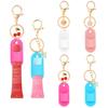 Portable Slipper Shape Silicone Keychain Cap Durable Lipgloss Storage Holder Balm Cap Accessory Compatible with Various Brands