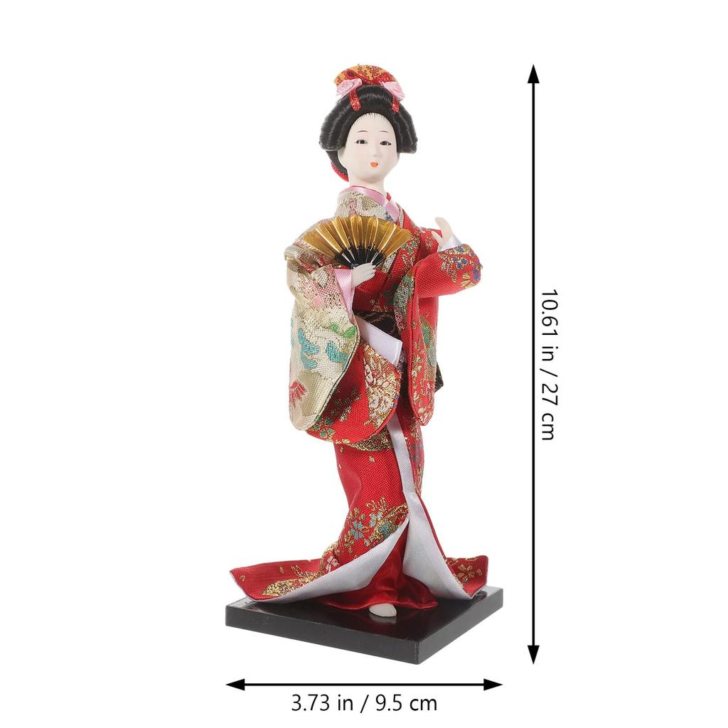 TOYMYTOY Японская кукла, Танец, Майко, Кукла в японском стиле, 27 см, Японский сувенир, Украшение, Кукла в кимоно, Модель куклы гейши, Кукла Кабуки, Японский