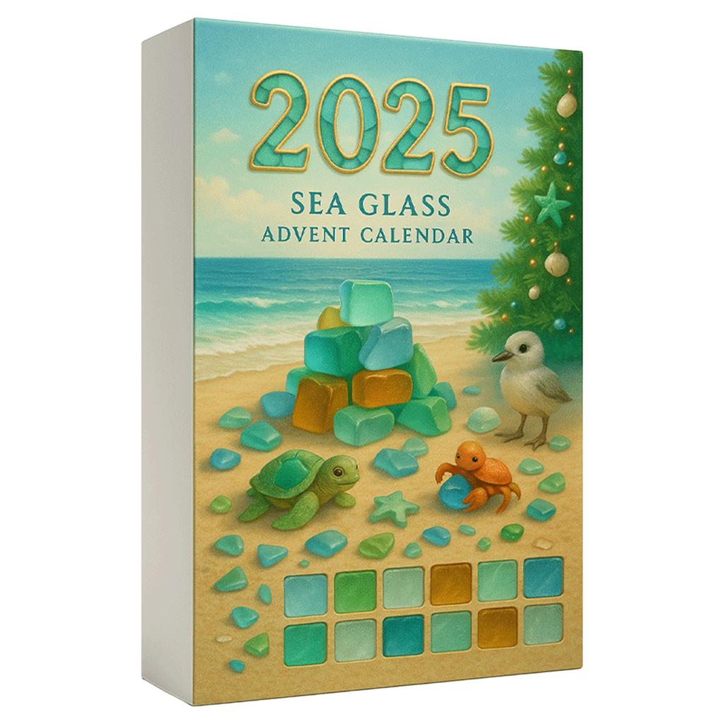 Рождественское подвесное украшение Морское стекло Акриловая рождественская елка Адвент-календарь Подвесное украшение для рождественского отсчета Домашний декор Вечеринка