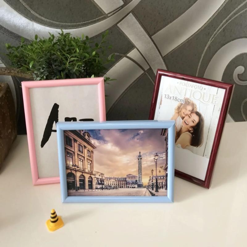 7-дюймовая европейская простая фоторамка Декор для дома и стола Ретро Деревянная Рамки для фотографий пары на свадьбу Подарок Украшение