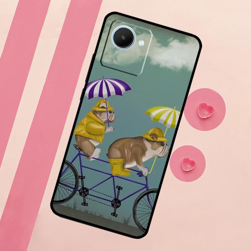 English Bulldog Pug For Realme 15 10 11 12 13 14 Pro Plus C65 C67 C75 C63 C61 C55 C51 C53 C35 GT6 GT7 Pro Case