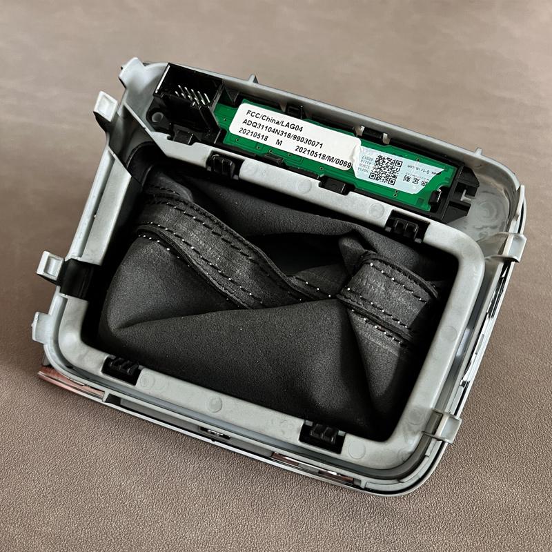 Ручка переключения передач DSG из натуральной кожи с белой строчкой для Golf 7