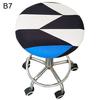 Round Floral Printed Elastic Spandex Seat Cover Decor for 30-45cm Chair Stool
