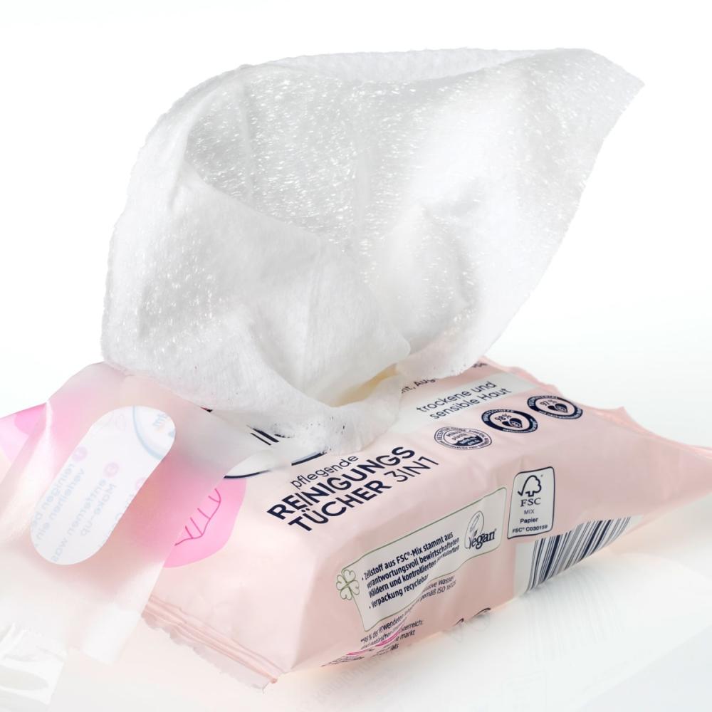 Германия DM Balea Очищающие салфетки Уход 3в1 25шт