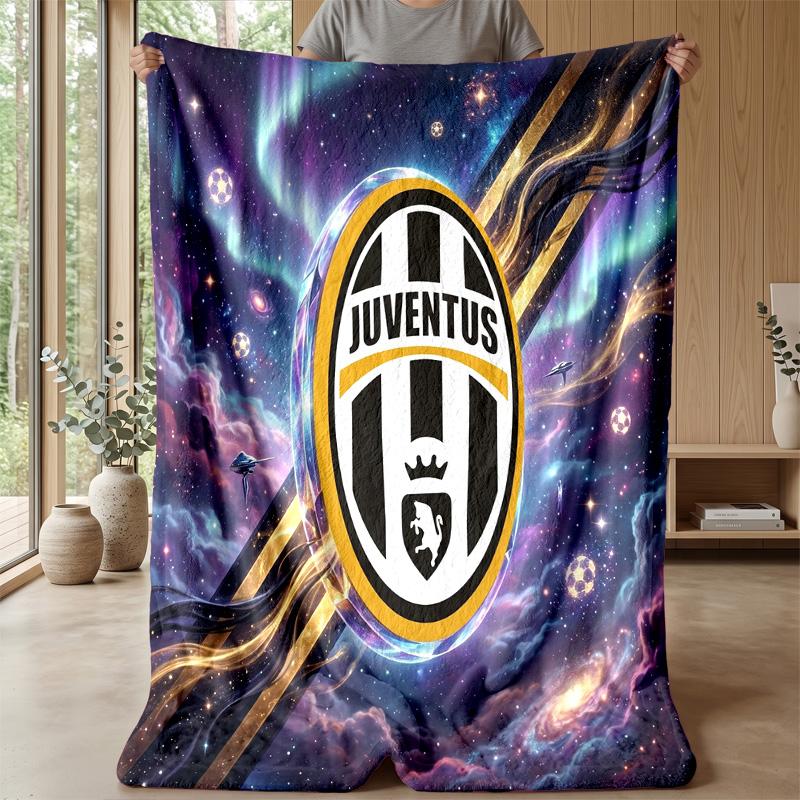 Juventus FC Theme blanket Soft Flannel Blanket Plush Throw Blanket Cozy Sofa Bed Blanket for Home Decor