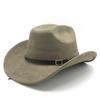 Big Edge One-Word Top Suede Western Cowboy Top Hat Jazz Hat Fashion Hat Retro Hat