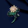 Good Luck Lotus Brooch, High-end Women's Exquisite Chinese Style Lotus Brooch, Niche Design Sense Brooch