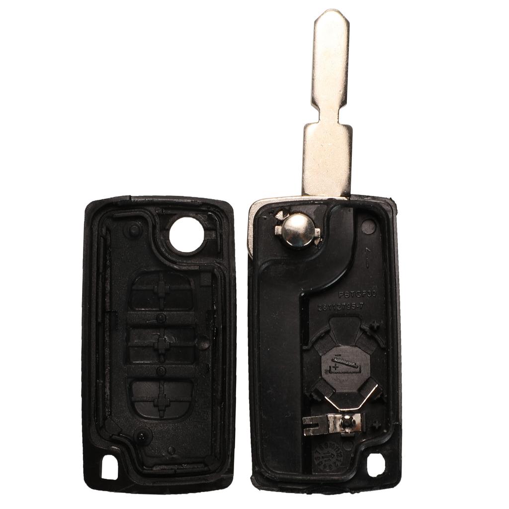Jingyuqin Remote 2/3 кнопки откидной чехол для автомобильного ключа-брелока для Peugeot 406 407 ne78 blade с зажимом аккумулятора (CE0536/CE523)