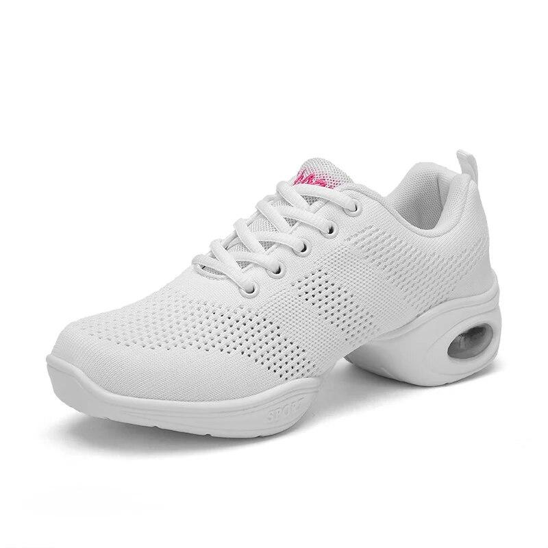 Lightweight Profession Dance Shoes Women Breathable Baskets Modern Jazz Casual Sneakers Ladies Non-slip Mid-heel Jogging Shoes