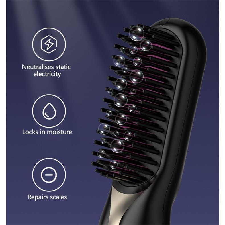 Rechargeable Straight Hair Comb, Negative Ion Hair Care, Smooth Hair Care, Portable Wireless Straight Hair Comb