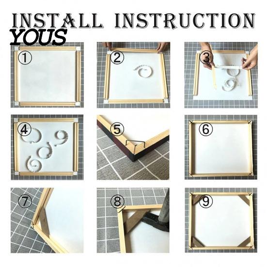 Painting Stretcher Frame Wood Frame, Easy to Install Wooden Strips DIY Self Assembly Kit, Stretched Bar Decorative Display Holder for Oil And Wall