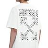 Off-White Футболка Oversized Fit Airport Tape, белая мужская уличная одежда OMAA038S201850030188