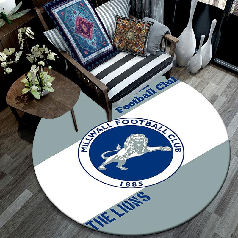 Millwall pattern round rug,Carpet Rug for Living Room Bedroom Playroom ,Non-slip Floor Mat,Holiday Gifts and Birthday Gifts.