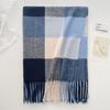 1116 autumn and winter new imitation cashmere scarf women's warm thickened outer shawl student plaid simple scarf wholesale