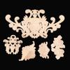 Parts Wall Door Corner Appliques Frame Wooden Figurines Crafts Woodcarving Decorative Wood Carved