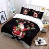 Santa Claus with Candy Canes Bedding Duvet Cover Set Duvet Cover Pillowcases  (1*Duvet Cover 2*Pillowcases, without duvet insert)