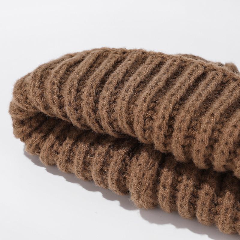 Y2K Медвежьи ушки утолщенные шапки женские мягкие плюшевые защитные уши симпатичные вязаные корейские шерстяные шапки крутые шапочки ручной работы для девочек