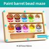 Wooden Magnetic Maze Toy for Toddlers, Educational Counting Color Sorting Activity Board with Beads, Preschool Learning Toys for Fine Motor Skills