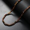Ожерелье из деревянных бусин с кокосовой скорлупой и натуральным камнем, богемное, этническое, унисекс
