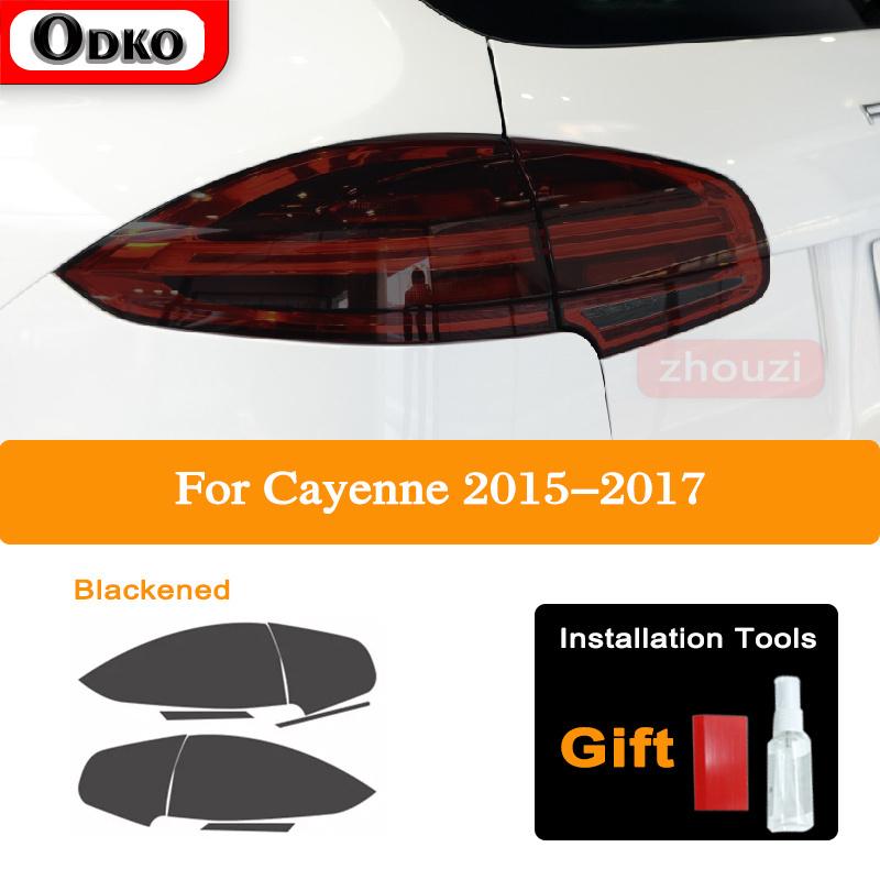 For Porsche Cayenne 2011-On 958 Car Headlight Tint Black Protective Film Taillight Transparent TPU Sticker Accessories