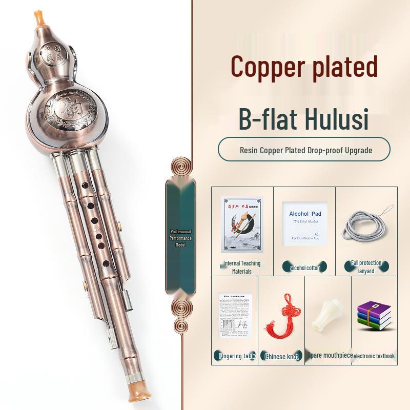 Beginner Hulusi Gourd Flute for Primary School Students - Ethnic B-flat and C Key Musical Instrument