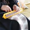 2pcs DIY Knitting Loom Kit with Crochet Hook - Handmade Craft Weaving Tools for Blankets, Scarves, Hats & Shawls - Red/Yellow, Weaving Loom Yarn