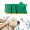 Халат для собак из микрофибры, полотенце-обертка, суперабсорбирующее полотенце для сушки, регулируемая застежка на талии, можно стирать в стиральной машине
