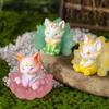Shanhai Fox Ornament Cartoon Nine-Tailed Fox Resin Crafts Desktop Ornament Decorative Toys
