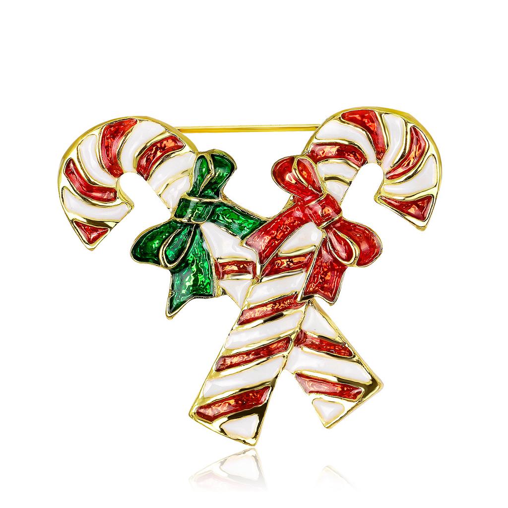 2021 New Year Christmas Brooch Flower Wreath Xmas Tree Bells Elk Enamel Brooches Pins For Women Men Fine Jewelry Christmas Gifts