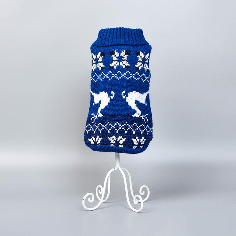 Свитер для щенков собаки, теплая вязаная рождественская одежда, зимний жилет, джемпер, толстовка с капюшоном для домашних животных XS-L