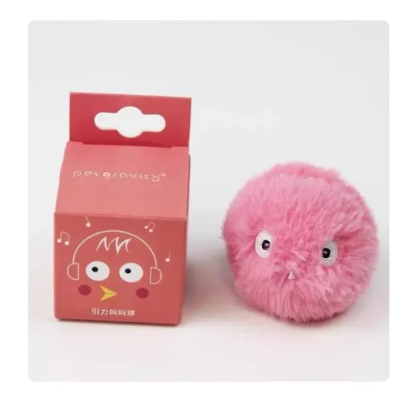 Interactive Ball Smart Toy for Cats Plush Electric Catnip Training Toy Kitten Touch Sounding Pet Product Squeak Toy Ball