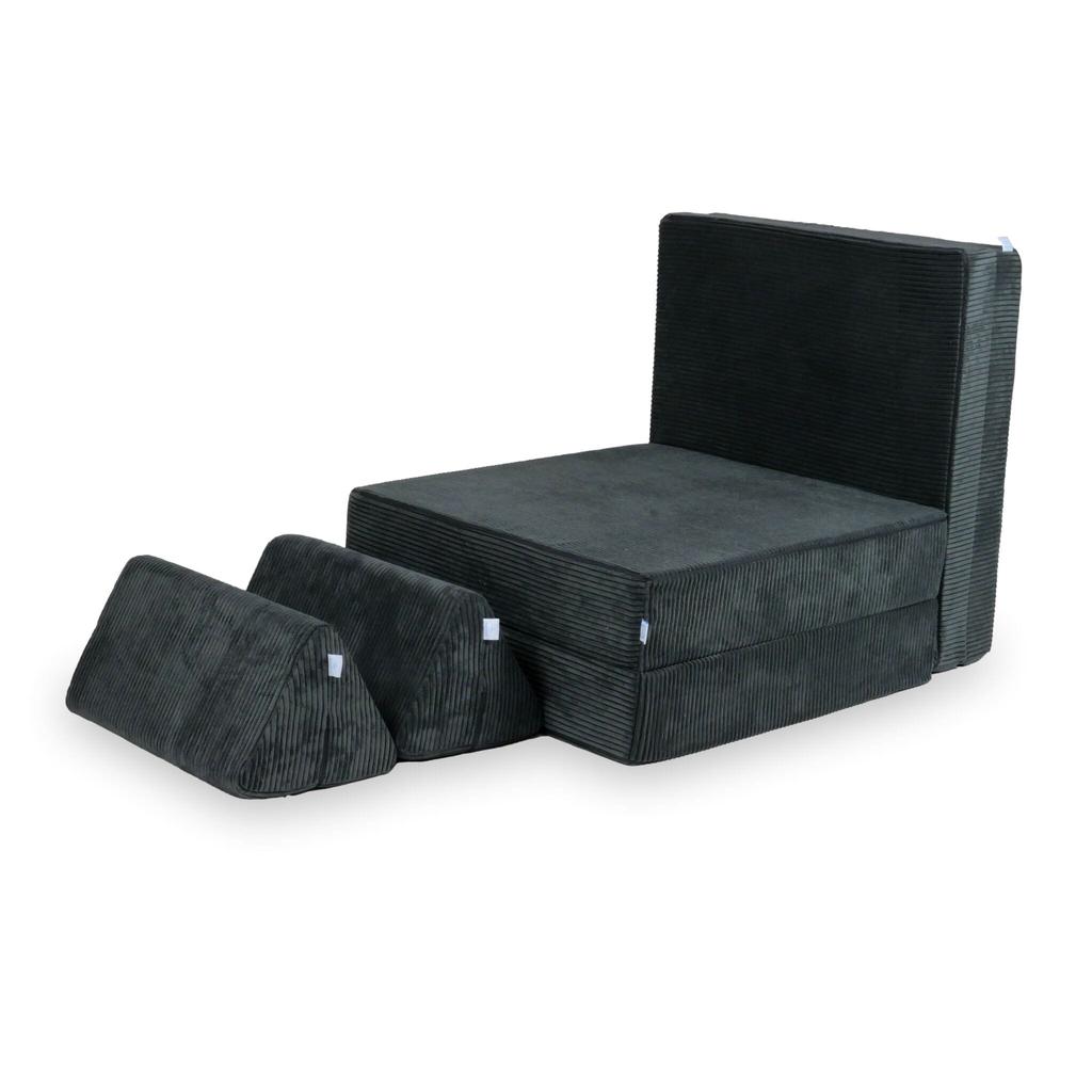 Montessori Standard Corduroy Graphite Play Sofa