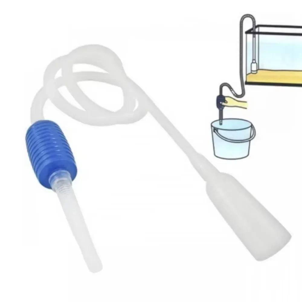 1.4m Pipe Aquarium Siphon Fish Tank Syphon Vacuum Cleaner Pump Semi-automatic Water Change Filter Pump Cleaning Accessories