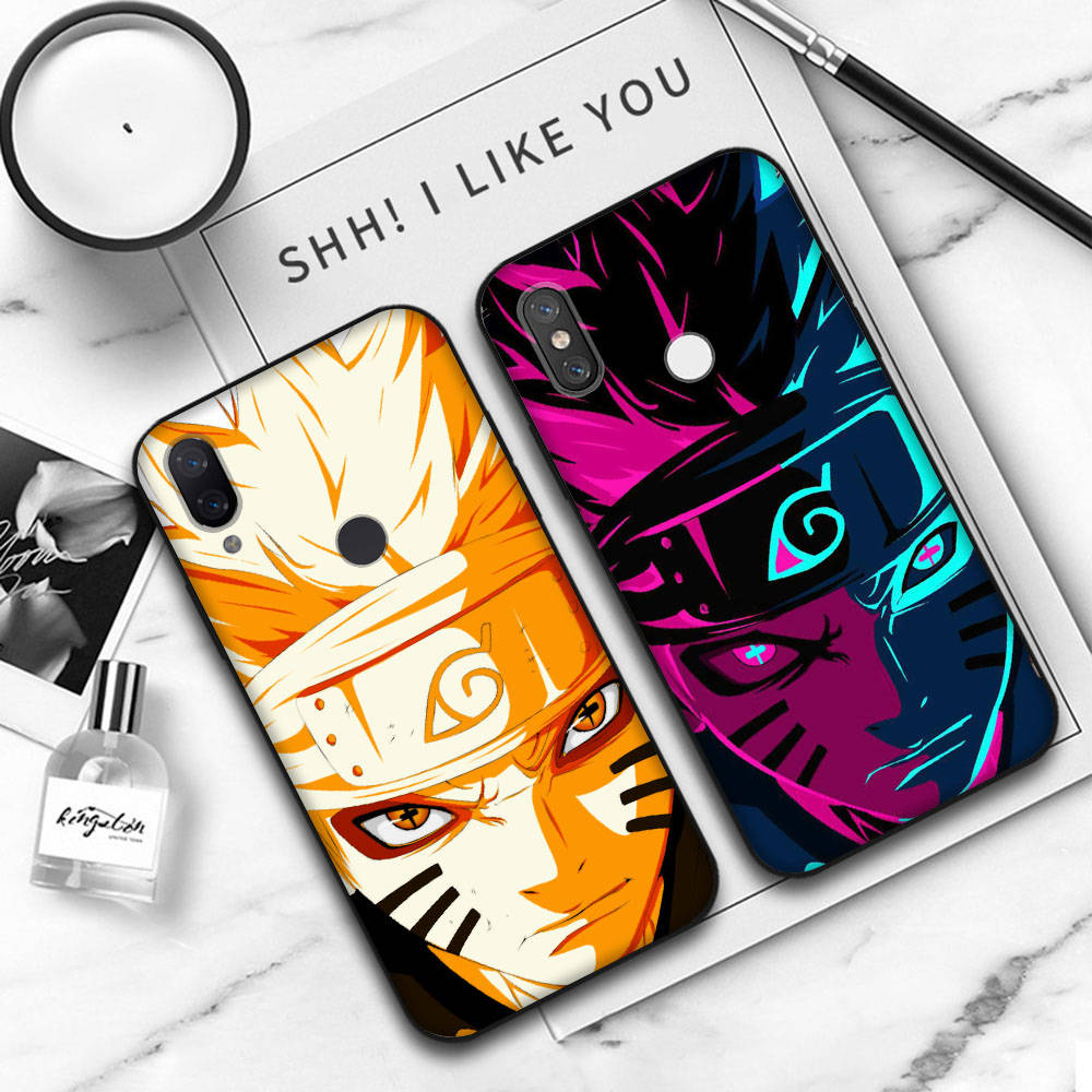 Чехол JW58 Naruto Black Sofe для Xiaomi Poco X6 X4 M5 M6 F5 F6 C65 C55 C50 C51 C40 Pro Redmi 14C A3X 13C 12C 11T 10A 9C Note 7 6 8A Plus