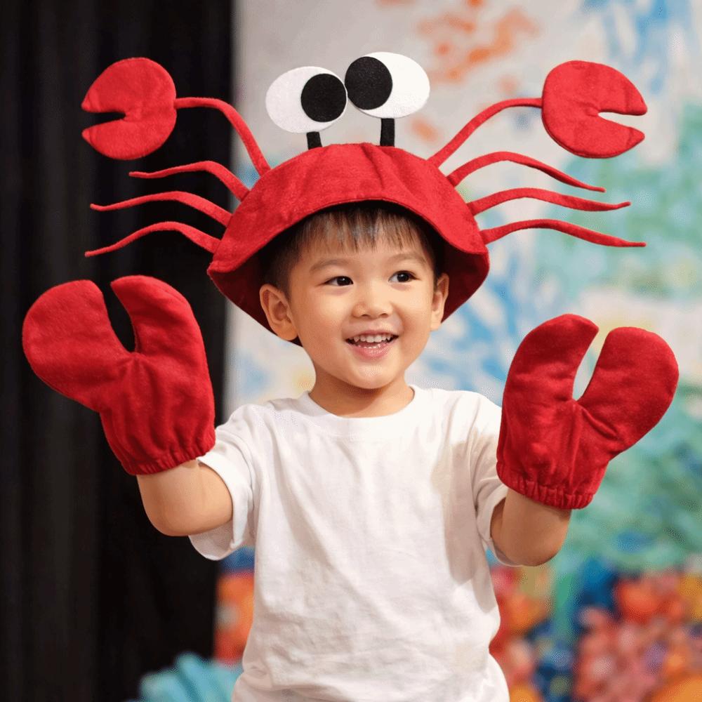 Cute Red Lobster Hat Cartoon Animal Headgear Funny Crab Hat Cosplay Event