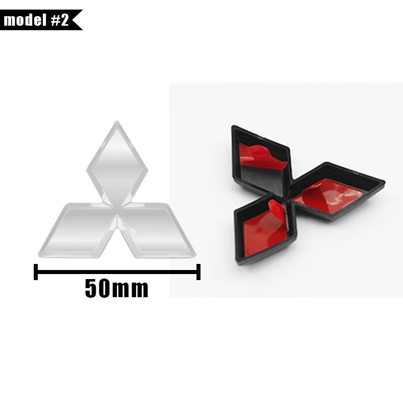 1PCS 46mm For Mitsubishi ASX Ralliart Lancer Cordia Pajero Outlander Eclipse L200 Car Steering Wheel Center Sticker Emblem Badge
