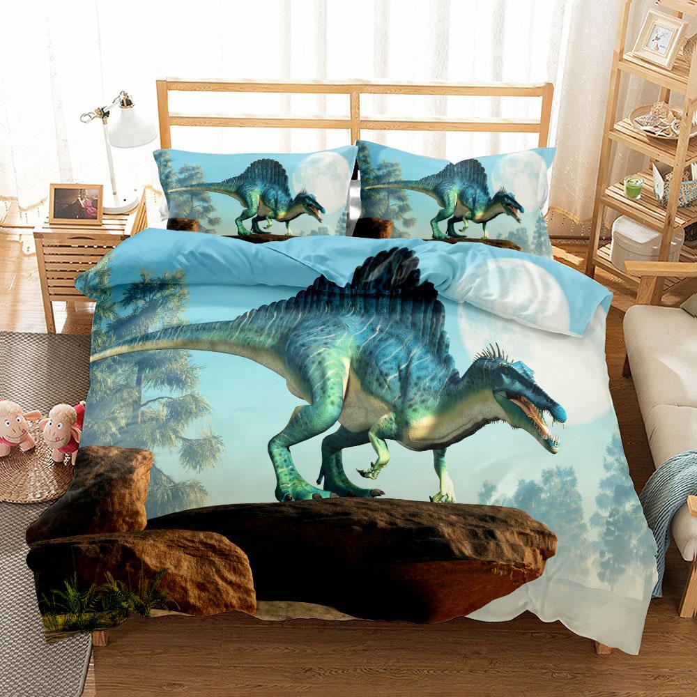 World Dinosaurs Children Duvet Cover Set EU Single Double King US Twin Full Queen Size  Bed Linen Set