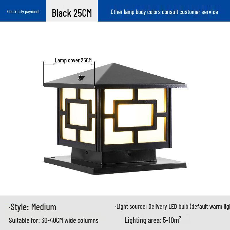 Водонепроницаемые уличные фонари для ворот и столбов для вилл, парков и жилых комплексов