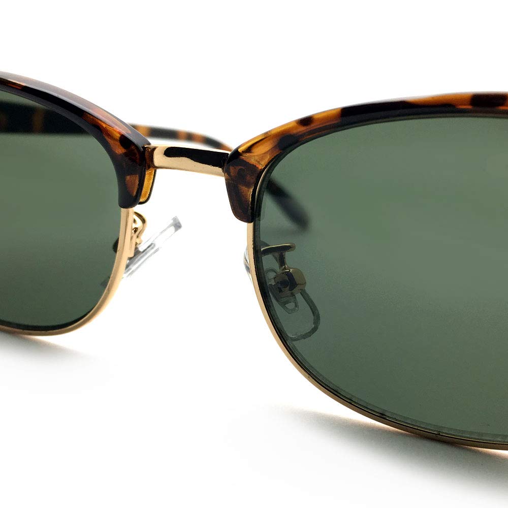 УЗКИЕ СОЛНЦЕЗАЩИТНЫЕ ОЧКИ SIRMONT DARK [DESIGN EYEWEAR] (Черепаховый/ЗОЛОТО × ЗЕЛЕНЫЙ)