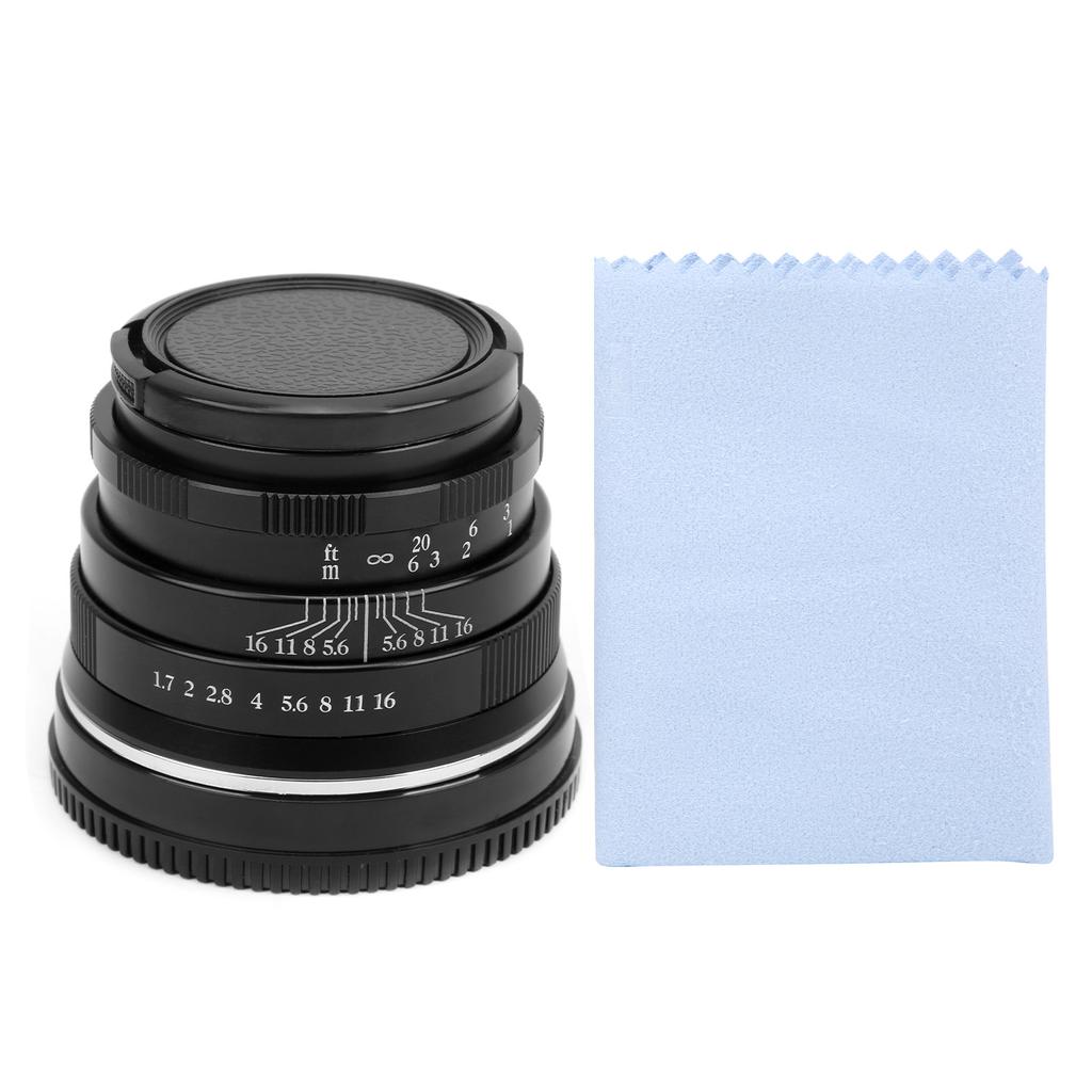 NEWYI 35mm F1.7 E-mount Объектив с большой диафрагмой, фиксированным фокусом, ручной фокусировкой, для портретов, для Sony A3000