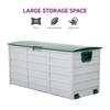 290L Outdoor Storage Box with Lid, Lockable with Wheels & Handles, for Garden Tools
