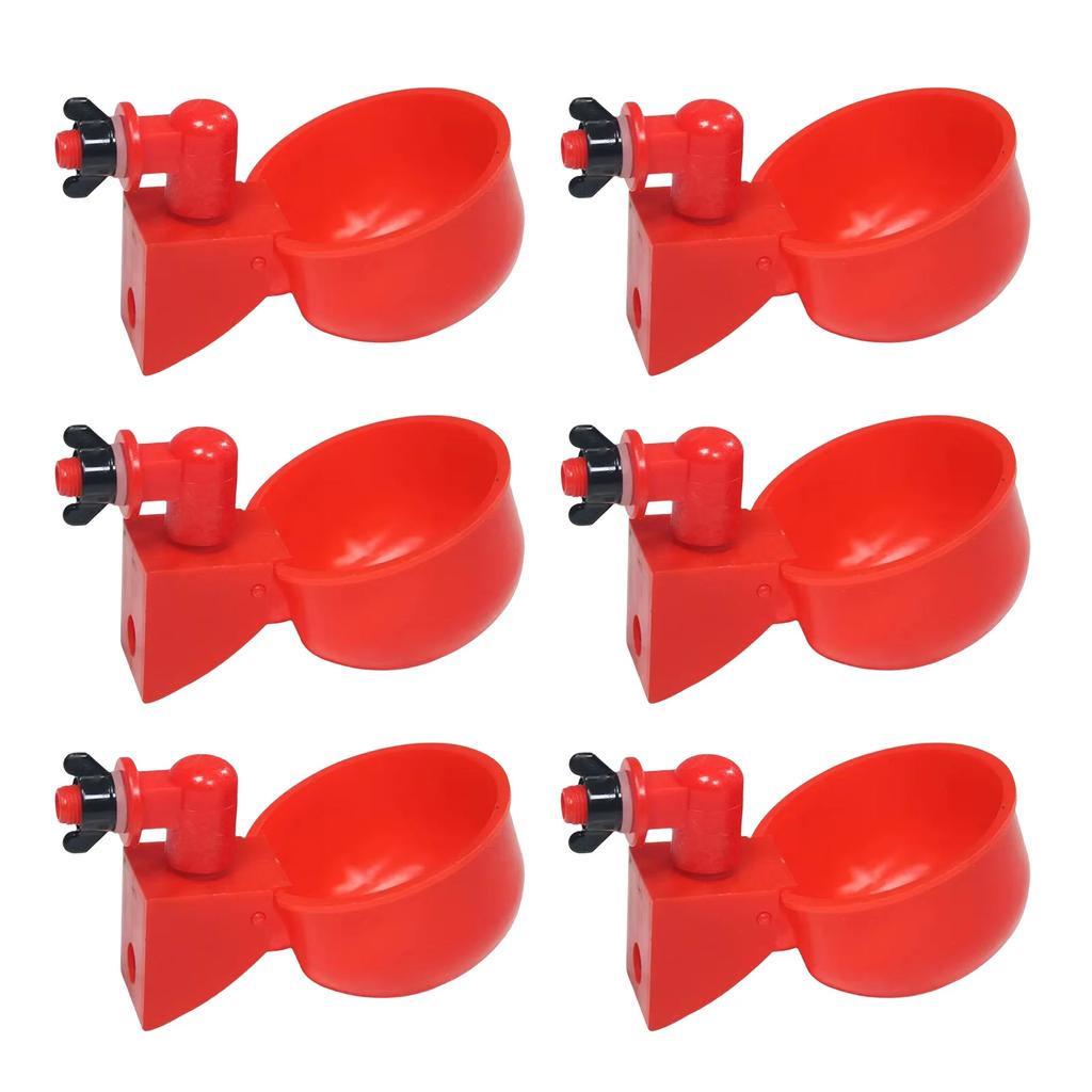 6/12pcs Chicken Water Dispenser Hanging Automatic Poultry Drinking Water Bowl Plastic for Farm Animal Feeding Supplies