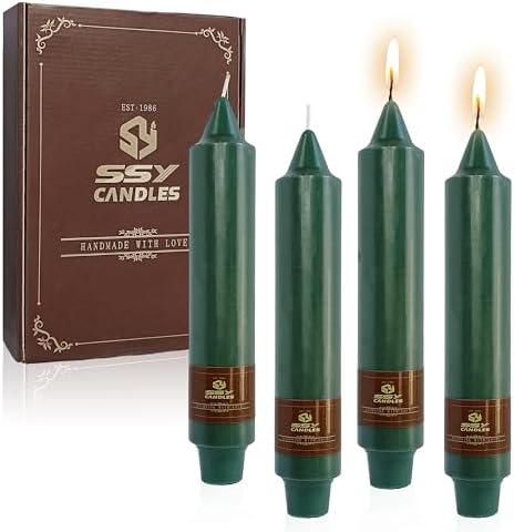 5Inch/7Inch Pillar Candles Handmade Unscented 4PCS Small Taper Candle Sticks for Festive Parties Wedding Home Decor
